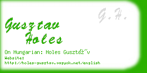 gusztav holes business card